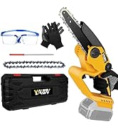 Mini Chainsaw for DeWalt 20V Max Battery, 6 Inch Cordless Chain Saw with Brushless Motor and Secu...