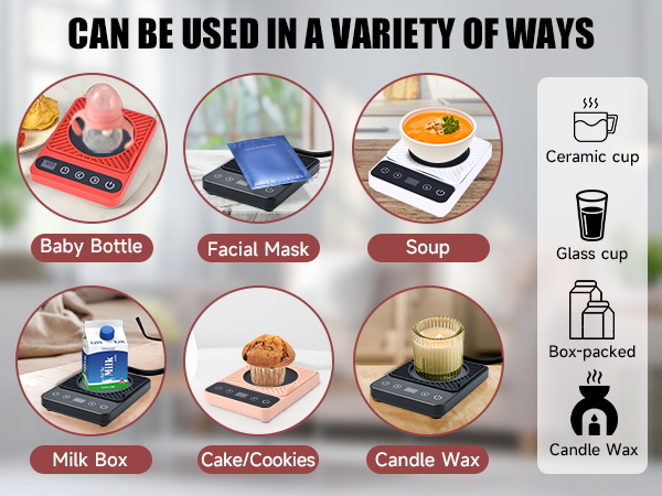 Coffee Warmer for Desk with Timer