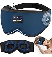 ZUMUSEN Bluetooth Sleep Headphones, 3D Wireless Music Eye Mask with Ultra-Thin Stereo Speakers, A...