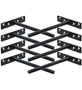 Alise 8 Pcs Stainless Steel Floating Shelf Bracket Heavy Duty Hidden Brackets Supports Blind Shel...