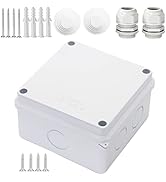 Junction Box, Zulkit Project Box with Reserved Holes IP65 Waterproof Dustproof Electrical Box ABS...
