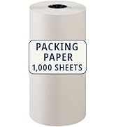 BOX USA Packing Paper Roll 1440'L x 18"W - 1,000 Sheets 17” Long Equivalent - Large White Newspri...