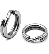 Natufish Fishing Split Rings - 100Pcs Stainless Steel Lure Ring for Link Fishing Hooks Heavy Duty...