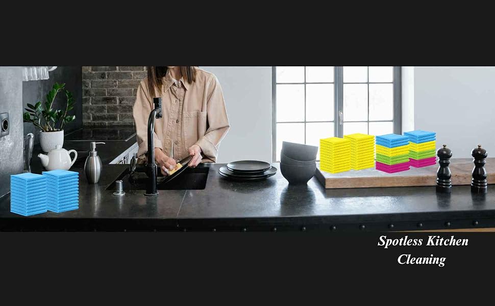 Premium Microfiber Towels for Cars, Reusable Cleaning Rags