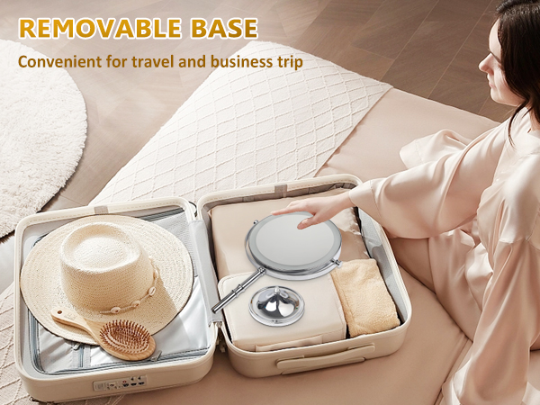 lighted makeup mirror with magnification