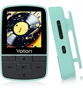 Yoton MP3 Player with Bluetooth 5.2, Expandable to 64GB, HiFi-Music, with Sports Clip and Indepen...