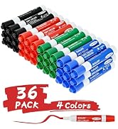 SUQJOY Dry Erase Markers, Chisel Tip Whiteboard Markers, Low Odor Thick Dry Markers, 36 Bulk 4 As...