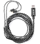 keephifi CX01 1.5m/5ft 2 Pin IEM Cable with Mic USB C, Upgraded OFC in Ear Monitor Cable, Earbuds...