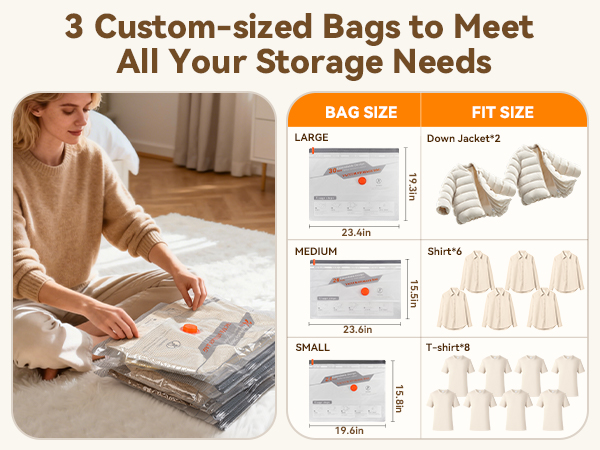 3 size bags