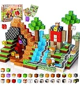 Goody King Dinosaur Volcano Magnetic Blocks |100PCS Dinosaur Magnetic Blocks Cubes,STEM Montessor...