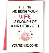 FANCYLUCKY Funny Birthday Card Gifts for Husband from Wife, Humorous Marriage Birthday Decoration...