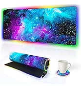 RGB Gaming Mouse Pad Extended, AIMSA Large Led Mousepads Non-Slip Rubber Base with 14 Lighting Mo...