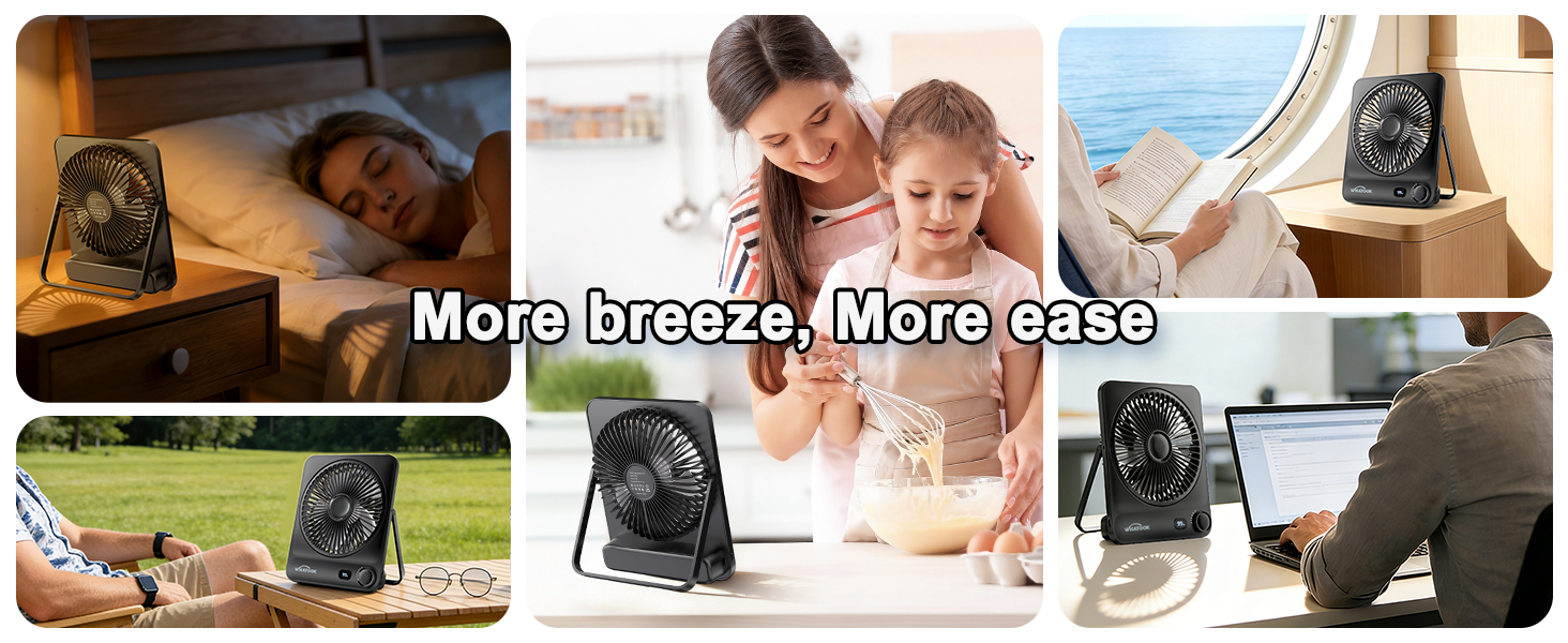 desk fan portable fans rechargeable travel battery cruise usb powered