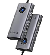ORICO 6-in-1 USB C Docking Station with 4K HDMI, 1G Ethernet, 3 USB-A 3.0 Ports (5 Gbps), 100W PD...