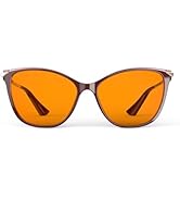 Bloomoak Cat-Eye Blue-Light Glasses | 99% Filter Amber Lens |Oversized frames Make you Look Young...