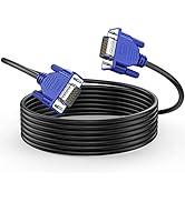 Long VGA Cable 25 Feet,Male VGA to VGA Male Monitor Computer Cable Adapter Cord HD15 1080P Full H...