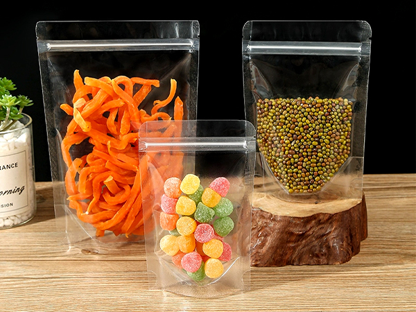 clear stand up pouches