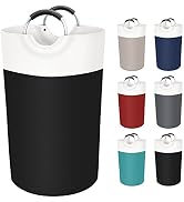 BlissTotes 90L Laundry Basket, Freestanding Collapsible Hamper, Black | Collapsible Dirty Clothes...