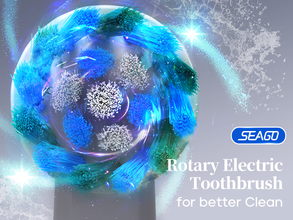 Round electric toothbrush for better clean