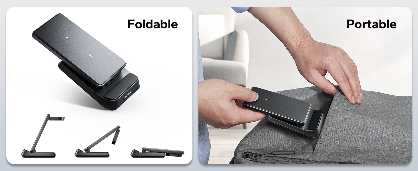 foldable 3in1 wireless charging station