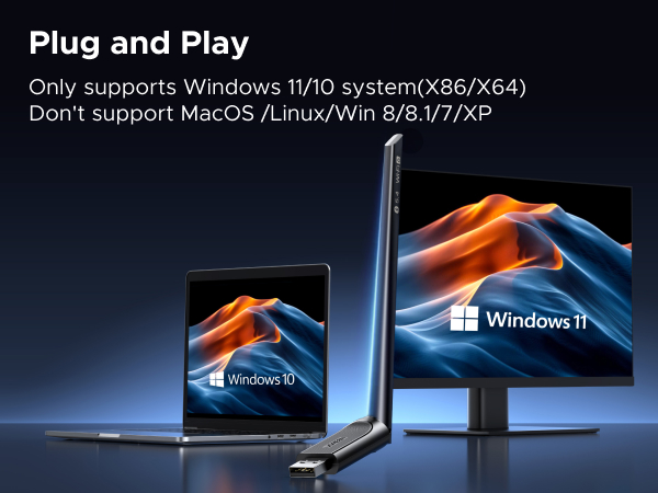 usb wifi adapter dual-band laptop wide range windows internet adaptor wlan adapter bluetooth