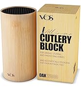 Vos Universal Knife Block - Countertop Knife Block Without Knives - Knife Holder with Non-Slip Ba...