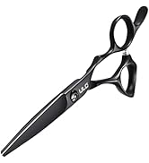 ULG Hair Cutting Scissors, Ultra Sharp Stainless Steel Blades, Matte Black Teflon Coated, Comfort