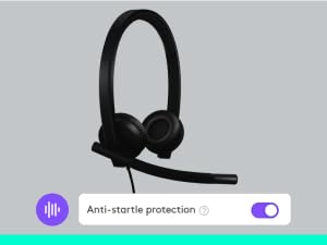 Logitech H570e USB Headset with Noise-Canceling Mics and Inline Controls
