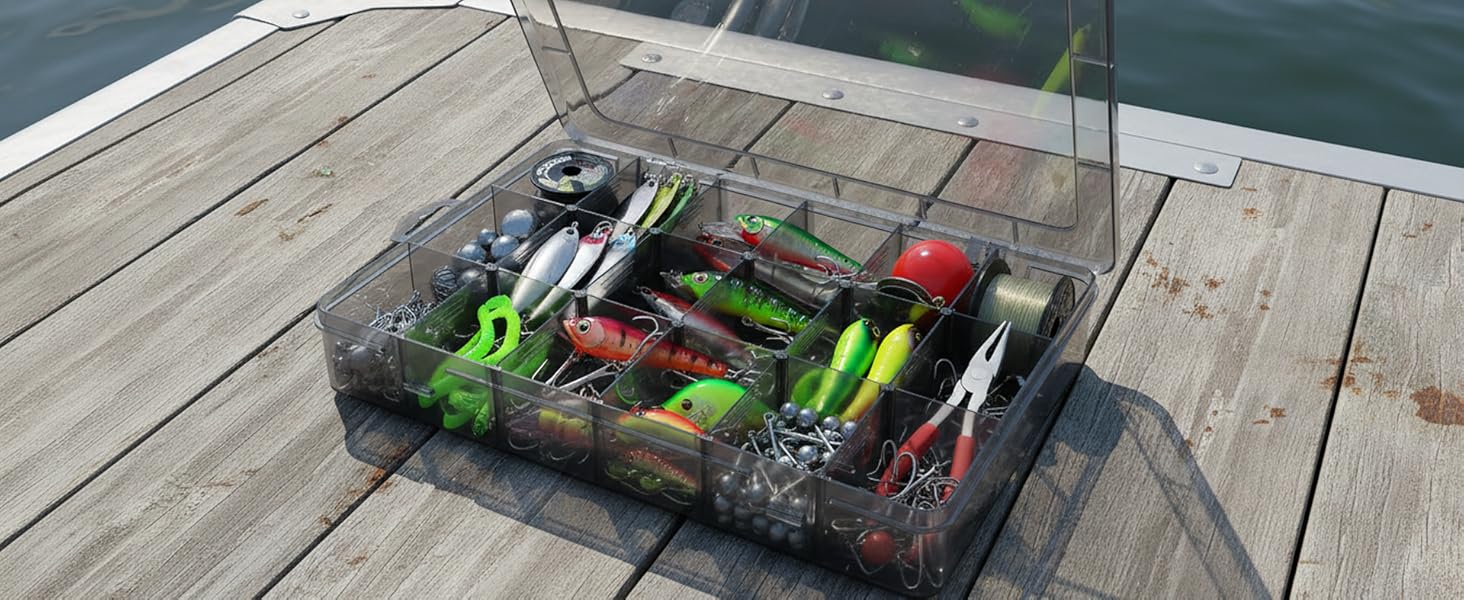 Plastic Compartment Container for Tool Tackle Box