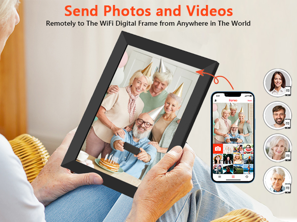 FRAMEO 10.1 Inch Smart WiFi Digital Photo Frame Digital Picture Frame