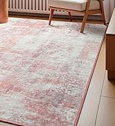 Washable Abstract Area Rug, 5x7 Black/Grey Modern Living Room Rug, Non-Slip Non-Shedding Bedroom ...