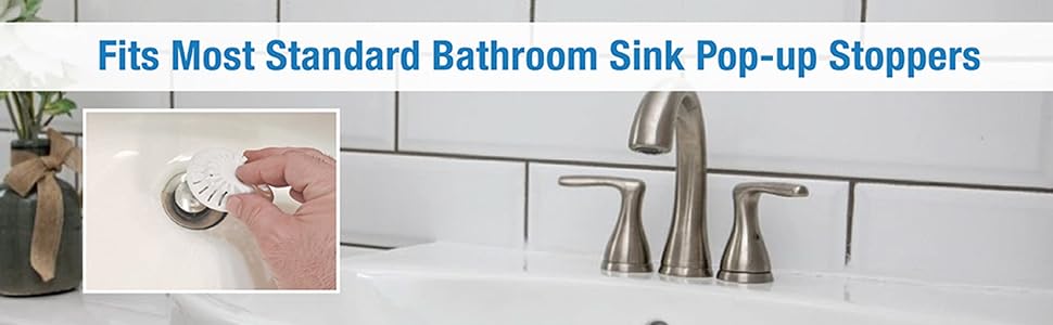 Fits with most standard bathroom sink pop-up stoppers.
