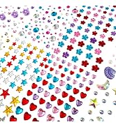Tiebblove Acrylic Gem Stickers for Crafts,Self-Adhesive Face Gems for Women | Bling Jewel Sticker...