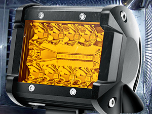 4 Inch 60W Amber LED Pods with Wiring Harness kit