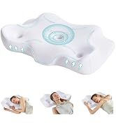 Sweetcrispy Cervical Neck Pillow for Neck Pain Relief, Ergonomic Contour Memory Foam Pillow for S...