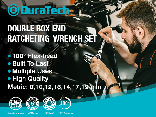 ratcheting wrench Flex-Head Ratcheting Wrench Set Flex-Head Double Box End Ratcheting Wrench Set