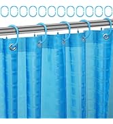 ZEMAHOMEEVA 3D Blue Geometric Plastic Shower Curtain Liner - Premium Light Weight 72" x 72" Blue ...
