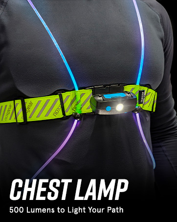 Noxgear | Tracer 2 Chest Lamp, 500 Lumens to light your path.