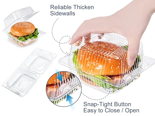 plastic clamshell food containers cake containers to go small to go containers with lids plastic