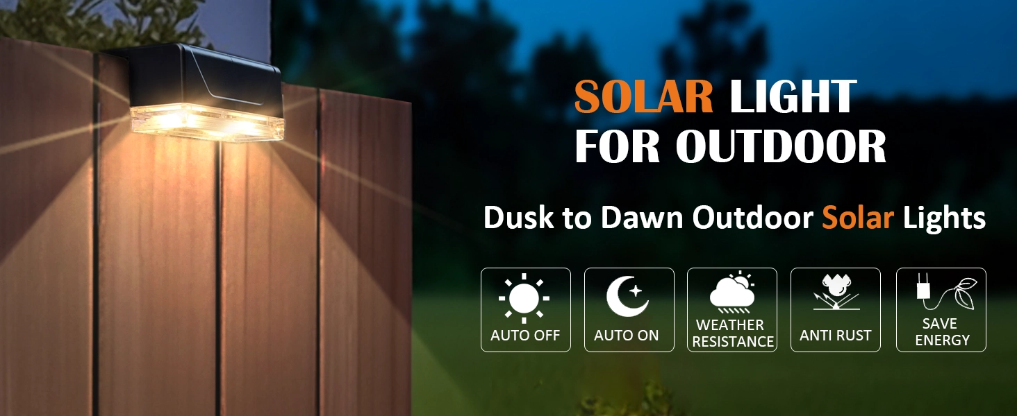 solar fence lights outdoor solar lights outdoor