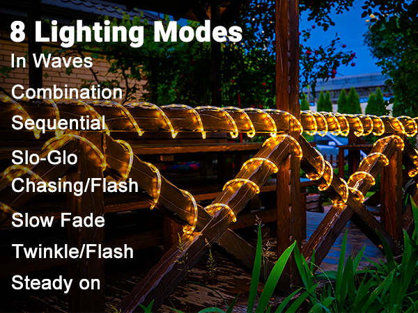 8 lighting modes