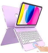 TaIYanG for iPad A16 11th 10th Generation Case with Keyboard 10.9" 2022 & 11 inch 2025, Touch Tra...