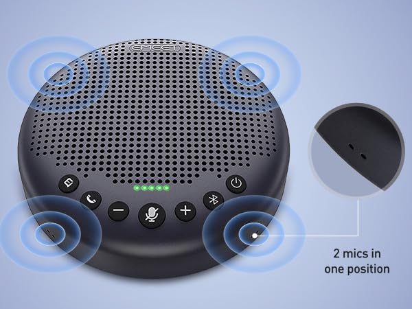 8 Mics Array of Luna Plus conference speakerphone