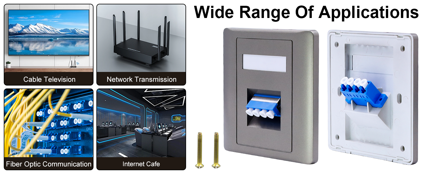 lc fiber optic wall plate