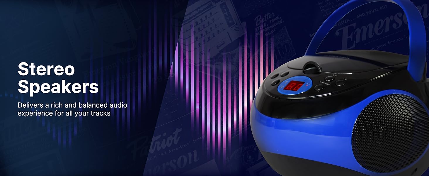 Bluetooth Home Audio, Speakers, Tech Electronics, portable audio, TV Entertainment, Emerson Brand