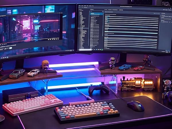 dual monitor riser