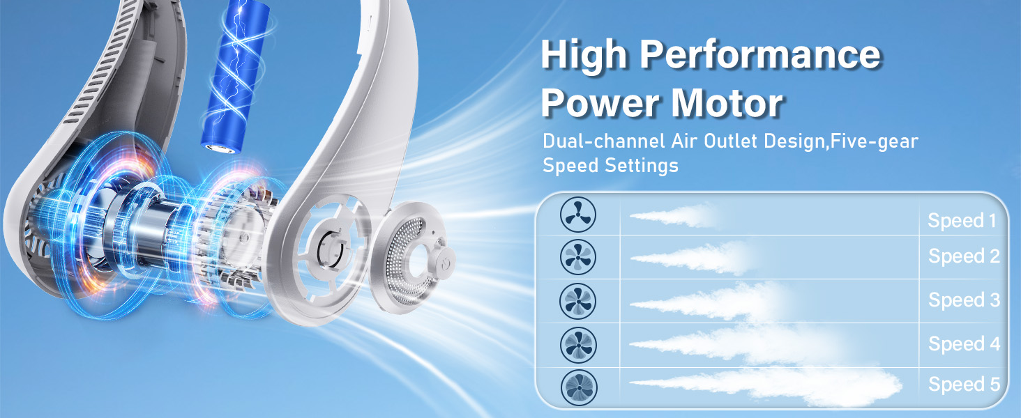 neck fan with cooling plate