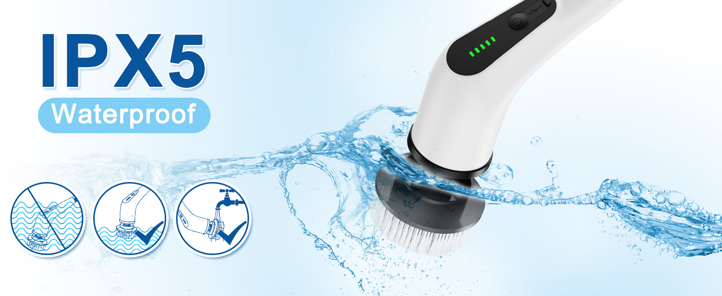 waterproof shower scrubber