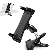 Mippko Clip Clamp Tablet Holder for Desk / Table / Glass Door / Desktop Baffle / Easel, Compatibl...