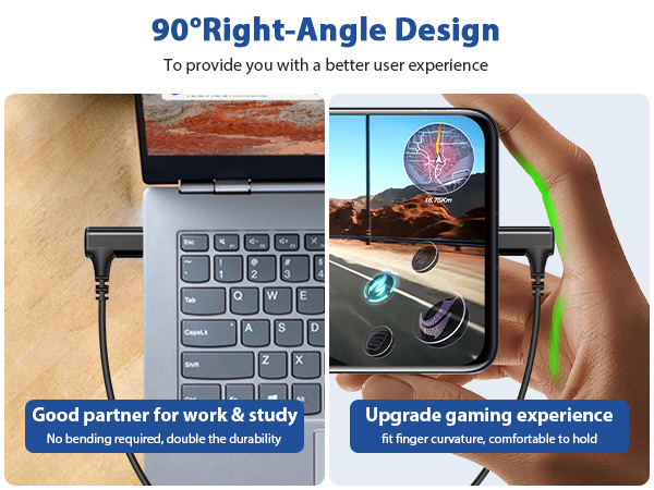 90° right angle usb c connector